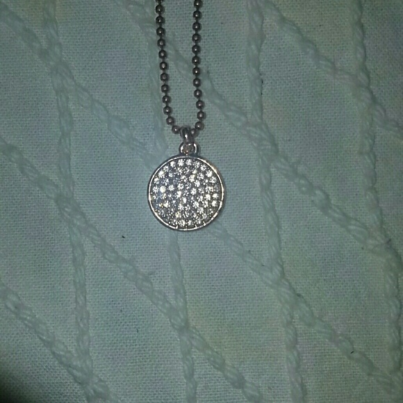 michael kors circle necklace rose gold